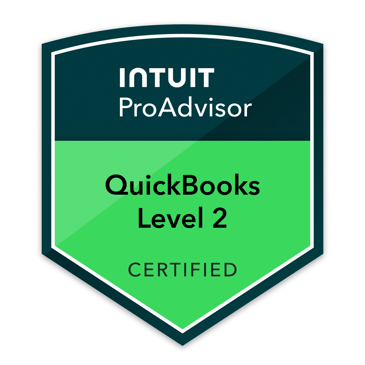 QuickBooks ProAdvisor Level II certification badge